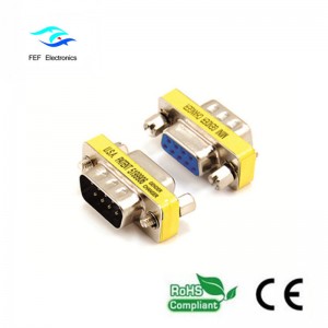 DB 9Pin αρσενικό σε DB 9Pin θηλυκό προσαρμογέα Κωδικός: FEF-V-013