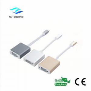 USB 3.1 Τύπος-C αρσενικό σε VGA θηλυκό μετατροπέα Κωδικός: FEF-USBIC-002