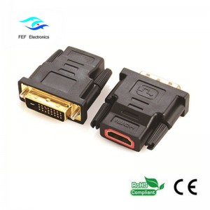 DVI (18 + 1) αρσενικό σε HDMI θηλυκό προσαρμογέα Κωδικός: FEF_HD-001