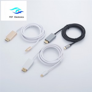 USB TYP-C σε Mini Displayport Αρσενικό μετατροπέα ABS Shell Κωδικός: FEF-USBIC-014